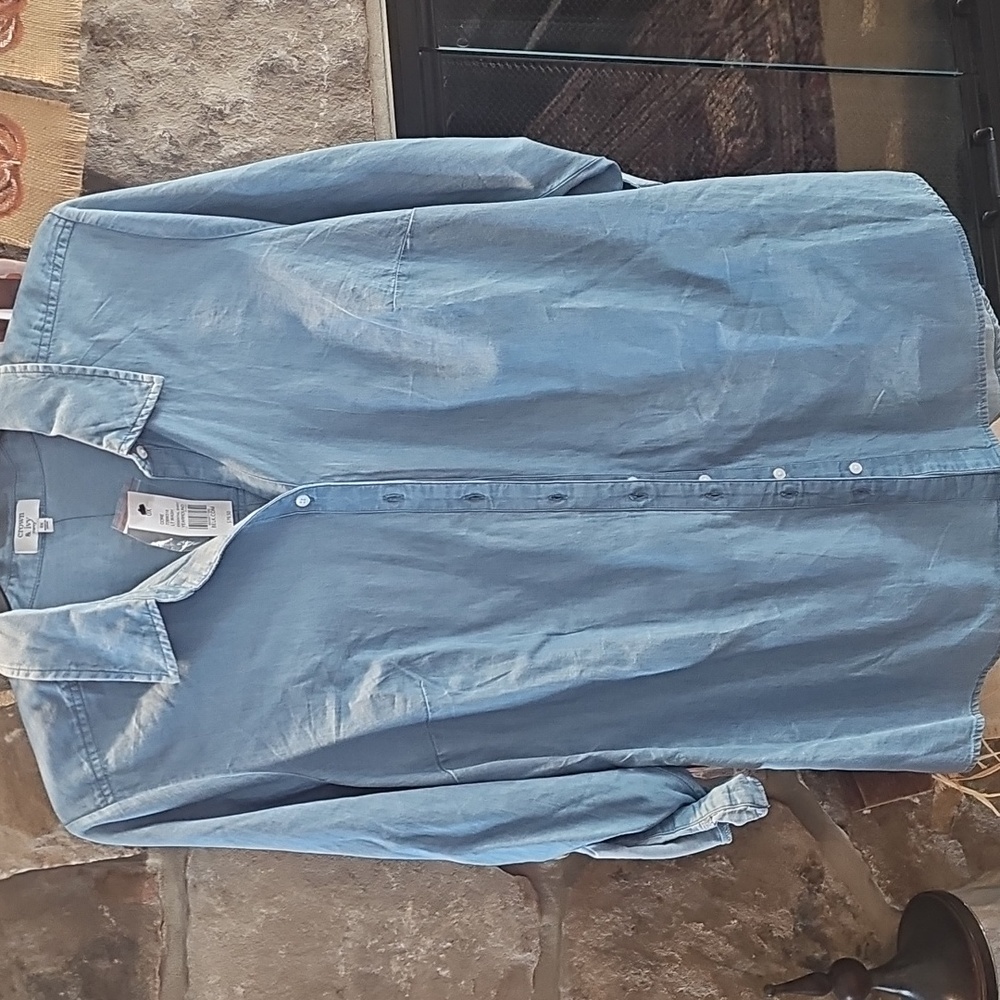 Crown & Ivy Denim Button Shirt OX
